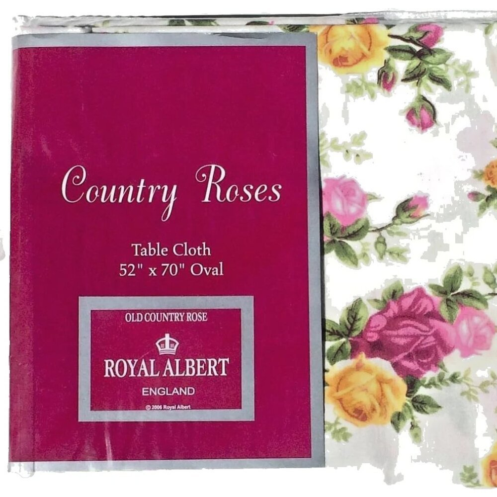 Royal Albert Old Country Rose - Tablecloth - 52" x 70" Oval New in package